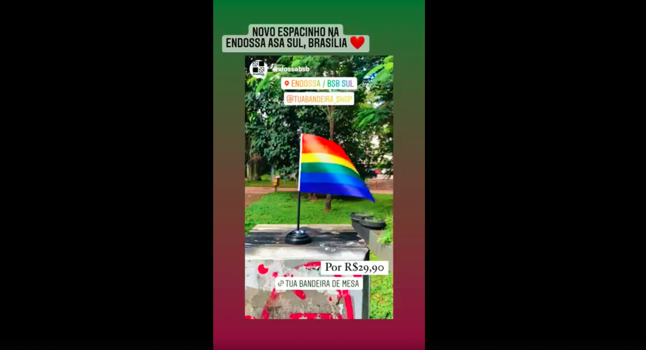 Carregar vídeo: 10 modelos de bandeiras de mesa LGBTQIAP+ na Endossa Asa Sul, em Brasília