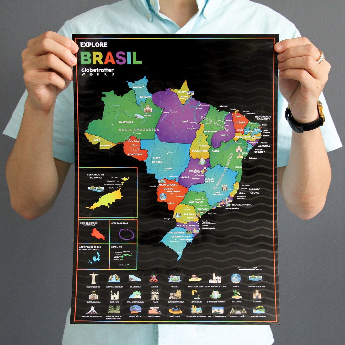 Mapa de Raspar do Brasil