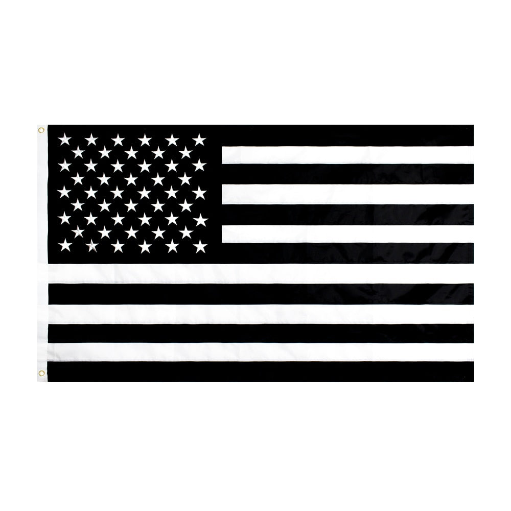 Bandeira Estados Unidos (Branca e Preta)
