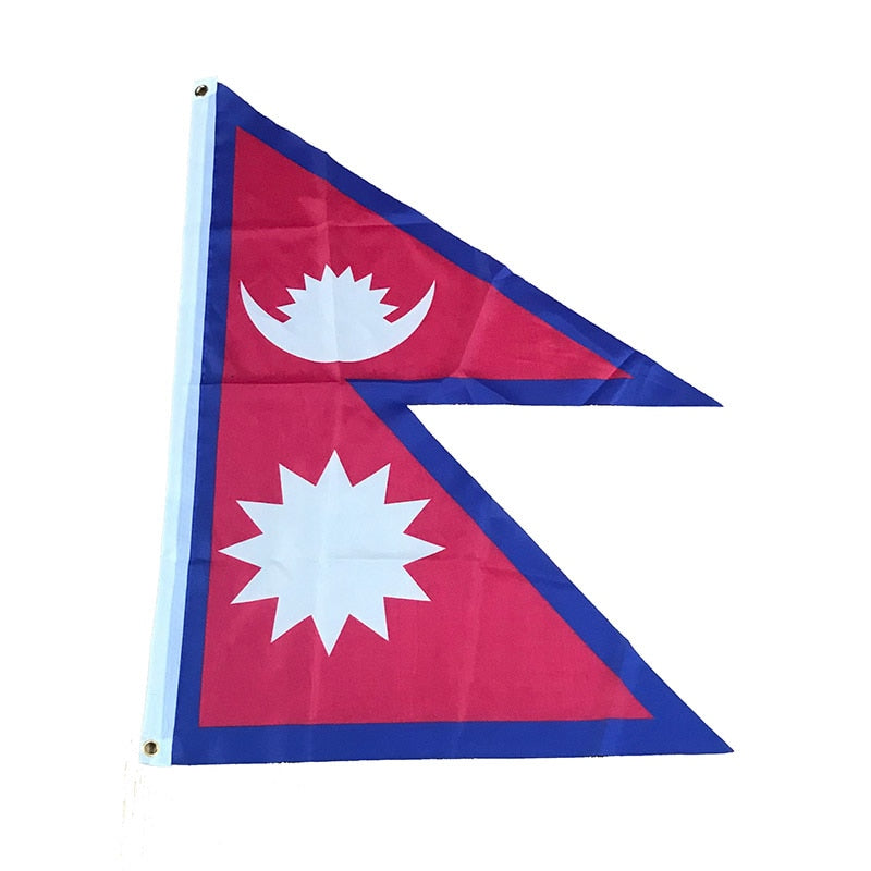 Bandeira Nepal Triangular (Sem fundo)